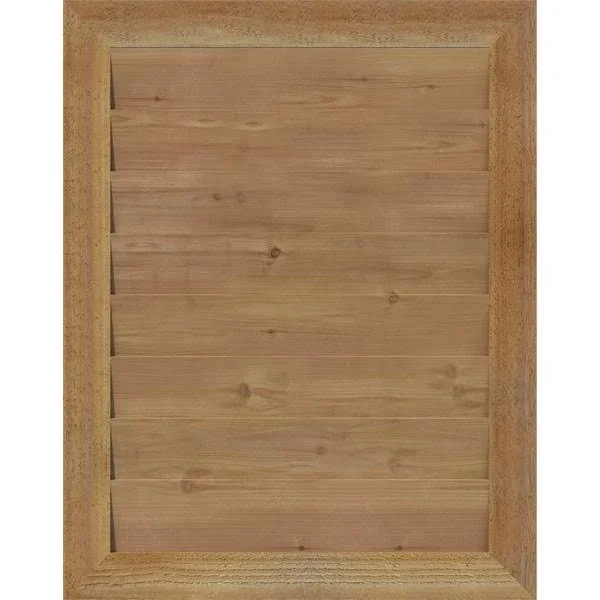 Ekena Millwork GVWVE18X2202RDUWR 18x22W x 22x22H Vertical Gable Vent (23x22W x 27x22H Frame Size): Unfinished - Non-Functional, R