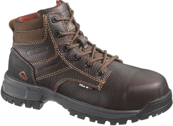 Wolverine Piper Waterproof Composite-Toe 6 inch Work Boot, Women's, Size: 5, Brown