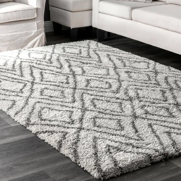 nuLOOM Willette Diamond Shaggy Area Rug - Size: 9& x 12&