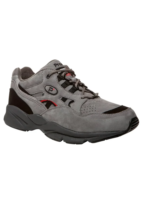 Propet Men's Stability Walker Grey/Black Nubuck 14 D