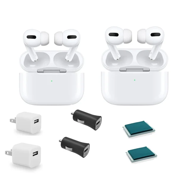 Apple AirPods Pro Bundle with Wireless Charging Case (2 Pack) Bundle