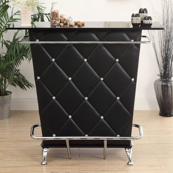 Furniture of America Fuero Black Bar Table