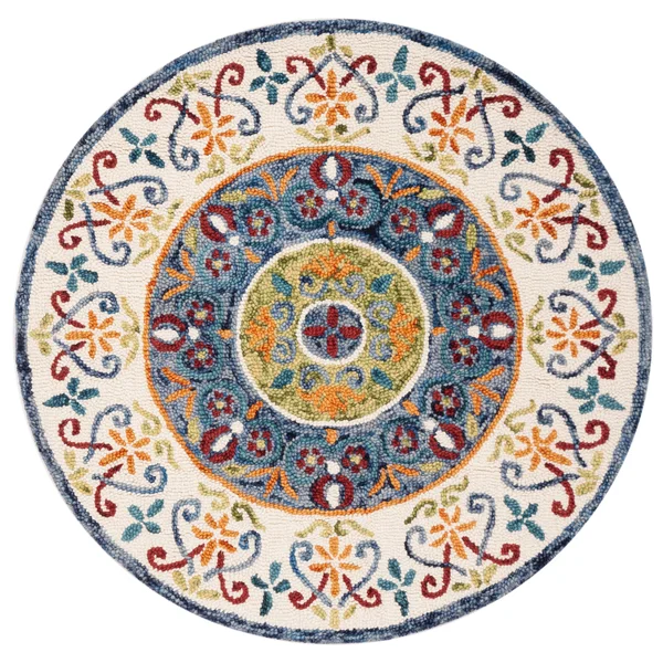 Safavieh Novelty 601 Rust - Ivory 5& x 5& Round Rug