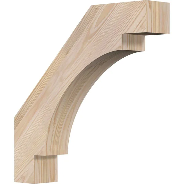 Ekena Millwork 3 1/2x22W x 18x22D x 18x22H Merced Smooth Brace, Douglas Fir