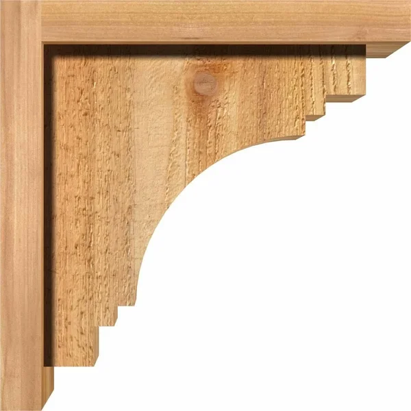 8x22W x 14x22D x 26x22H Pescadero Rough Sawn Corbel w/Backplate - Western Red Cedar