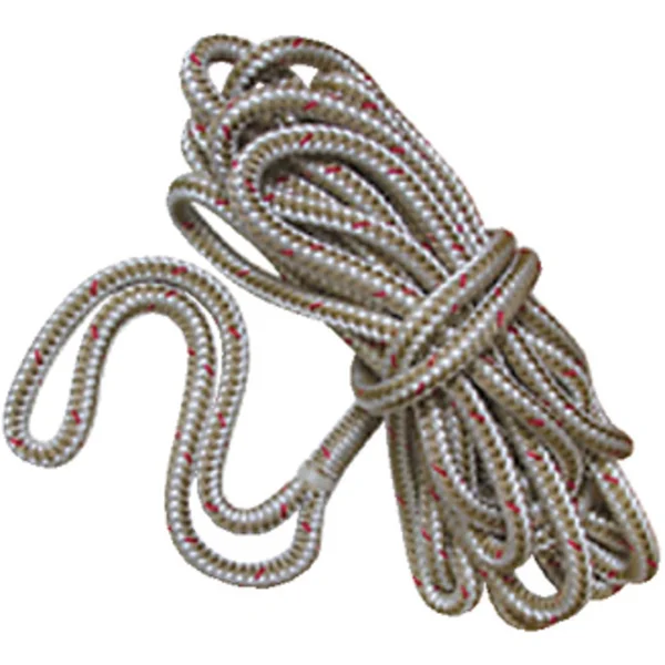 New England Ropes 5/8x22 x 35& Nylon Double Braid Dock Line - White/Gold w/Tracer