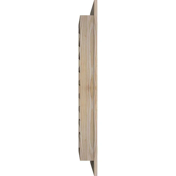 Ekena Millwork 28-in W x 32-in H Vertical Gable Vent (33-in W x 37-in H Frame Size): Unfinished - Functional, Smooth Pine Gable V