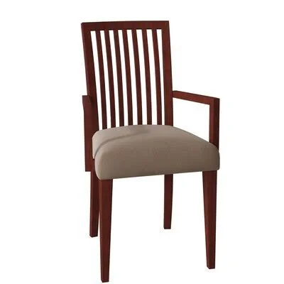 Skyline Solid Wood Dining Chair Saloom Furniture Body Fabric: Sunbrella Spectrum Mushroom, Frame Color: Aurora