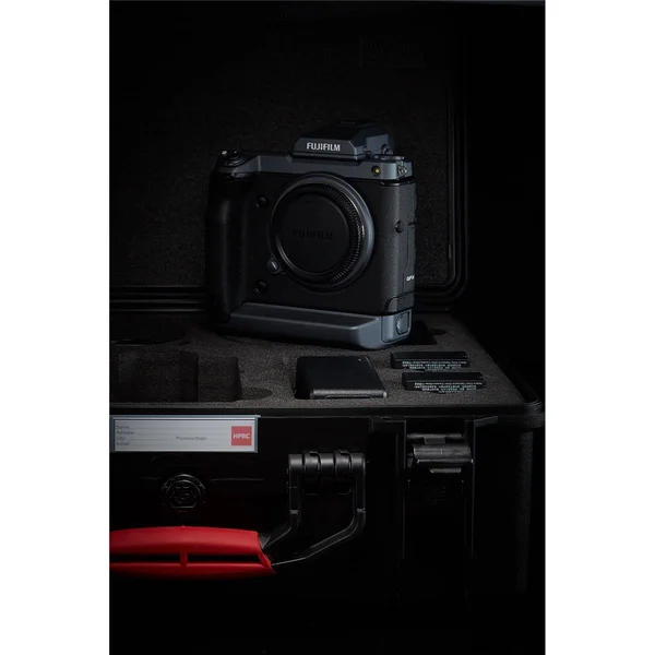HPRC 2500 Resin Hard Case with Foam for Fujifilm Gfx100 - Black with Red Handle GFX100-2500-01