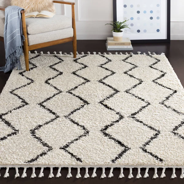 Bohemian BHS-0025417 Turkish Poly Beige Chevron Door Rug - 3' x 5'