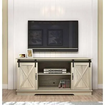 Heger TV Stand for TVs Up to 65x22 Gracie Oaks Color: White Oak