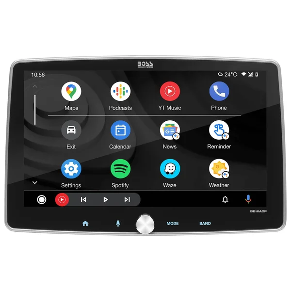 Boss Audio - 10.1x22 Android Auto and Apple CarPlay Car Multimedia Receiver - Black BE10ACP