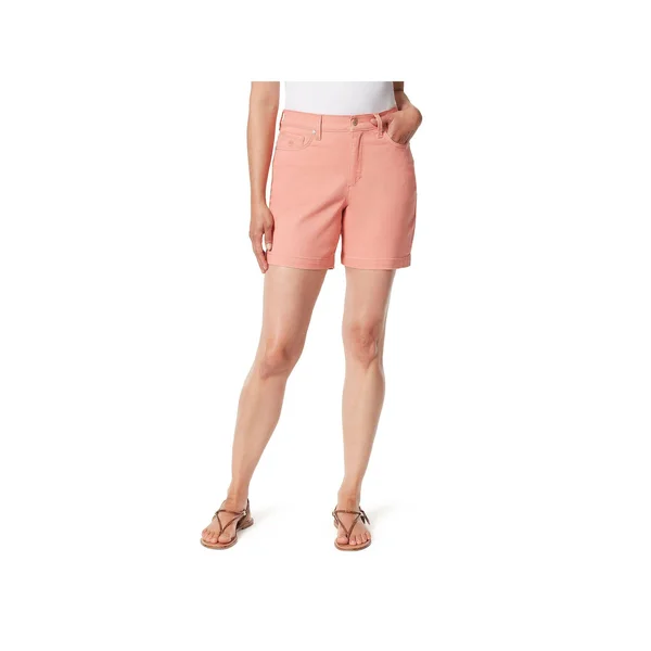 Women's Gloria Vanderbilt Amanda Shorts - Size: 12, Med Pink