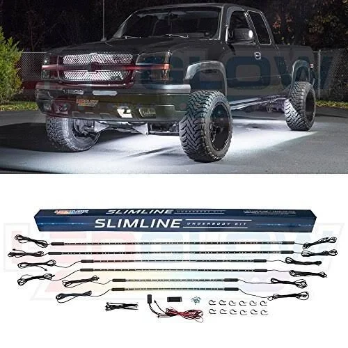 Ledglow 6pc White SMD LED Slimline Truck Underbody Underglow Kit