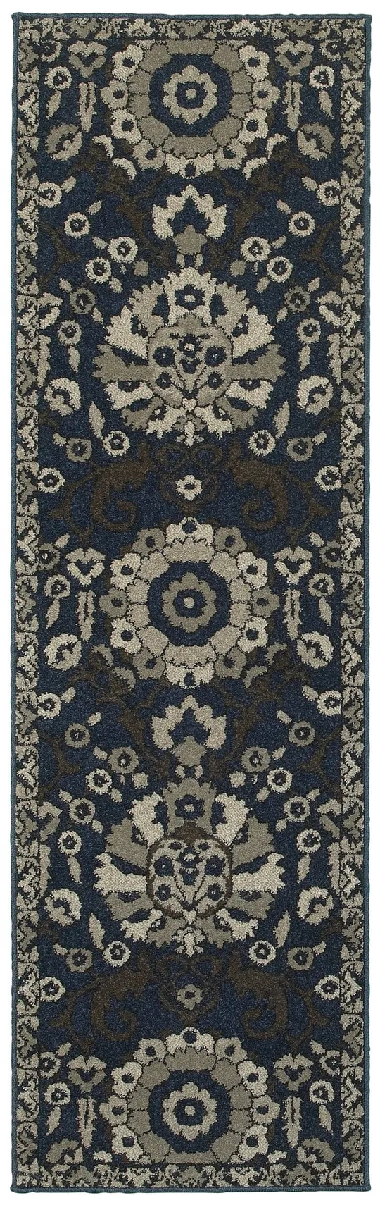 Oriental Weavers Highlands 6682A 7&10x22 x 10&10x22 Midnight Area Rug