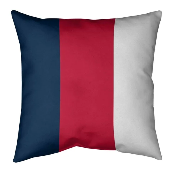 New England New England Football Stripes Pillow (Indoor/Outdoor) - 20 x 20 - Square - Zipper Closure - Large - Polyester - UV Re