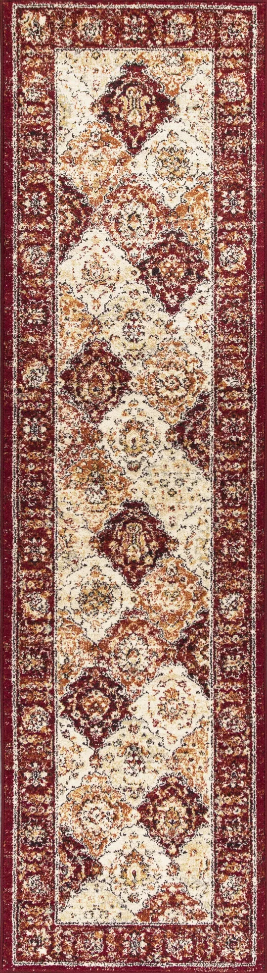 Kas Bob Mackie Home Vintage Garnet Treasures 1313 3&3x22 x 4&11x22 Area Rug
