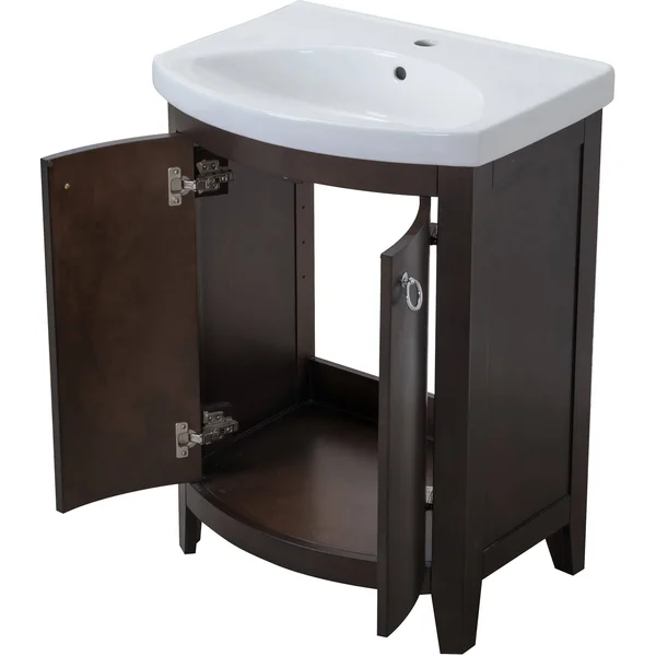 Elegant Lighting Cole 2 Doors Cabinet, Dark Walnut, VF2104