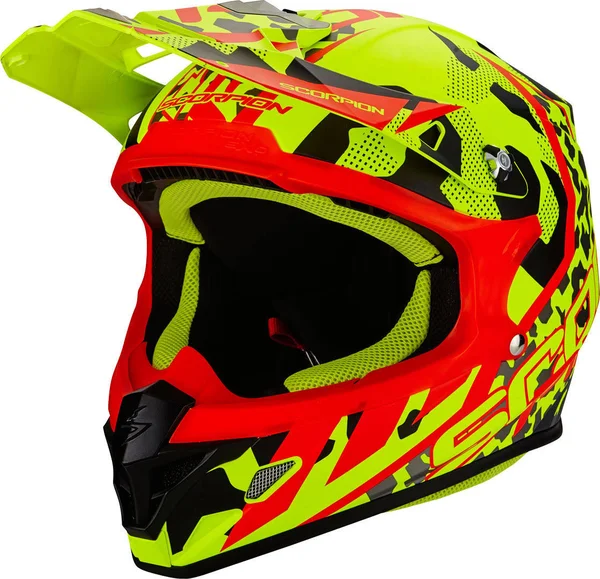 Scorpion Vx-21 Air Furio Cross Helmet - red-yellow, Size M