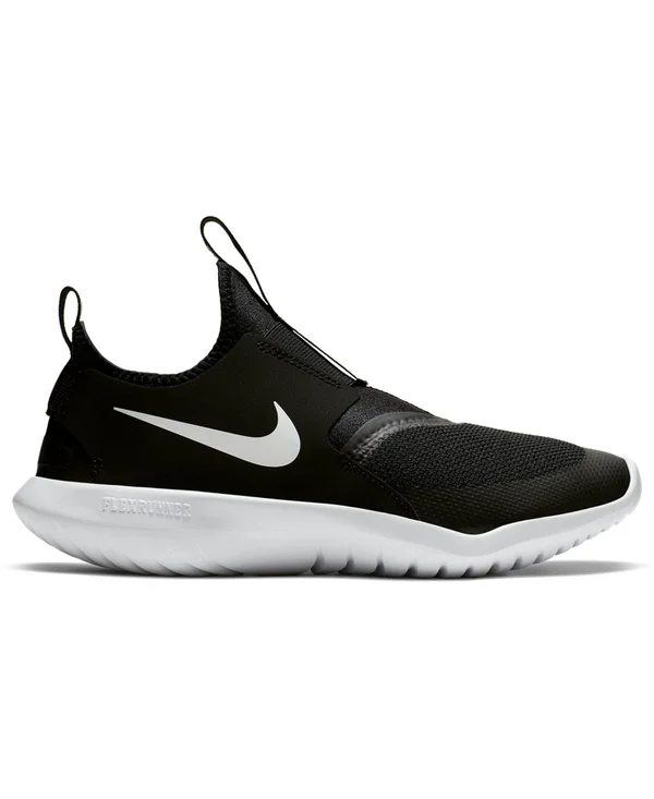 Nike Boys& Flex Runner Running Shoes - Black, 3.5