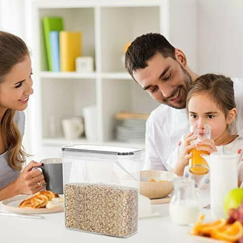 SODPE 6 Pack Cereal Containers Storage Set - BPA Free - Airtight Food Storage Container with Lids - 135.2oz for Snacks, Sugar, Ri