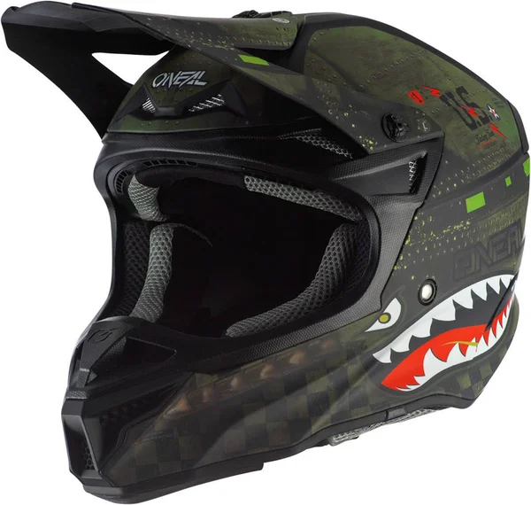 O&Neal 5 Series Warhawk Helmet - Black/Green - XL