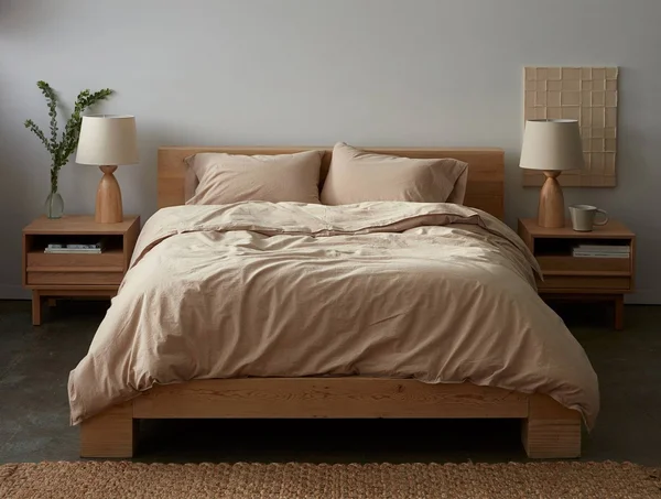 Coyuchi - Organic Crinkled Percale Fitted Sheet Cal King Steel Blue