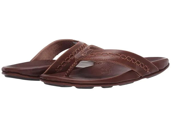 Olukai Honoli&i Sandals - Men's Toffee/Toffee - 10