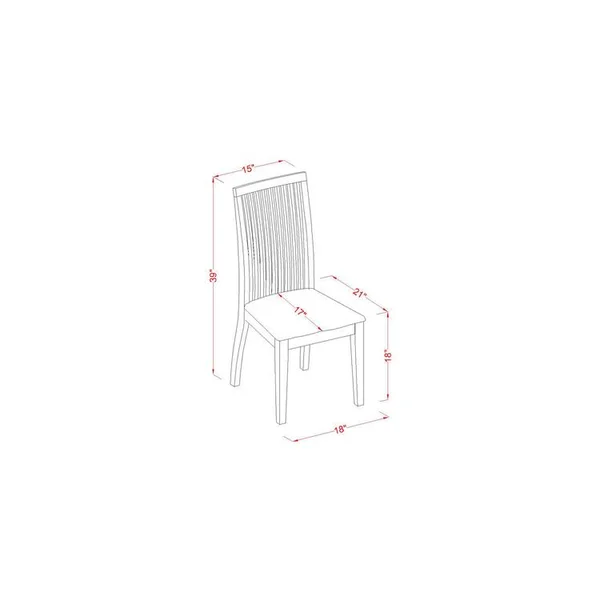 East West Furniture Hartland Wood 3-Piece Dining Set with Cherry Hlip3-bmk-w