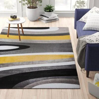 Warford Abstract Yellow Area Rug Zipcode Design Rug Size: Rectangle 7&10x22 x 10&2x22