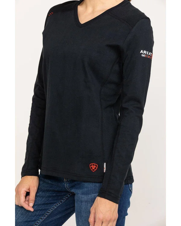 Ariat Women's Black FR AC Long Sleeve Work Top