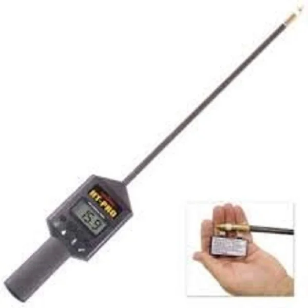 AgraTronix HT-PRO Portable Hay Moisture Tester with 20 inch Hay Probe Digital Meter Readout and 2 Pak 9V Batteries, 1 Hay Moistu
