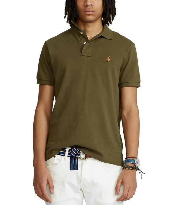 Polo Ralph Lauren Men's Custom Slim Fit Mesh Polo - Defender Green