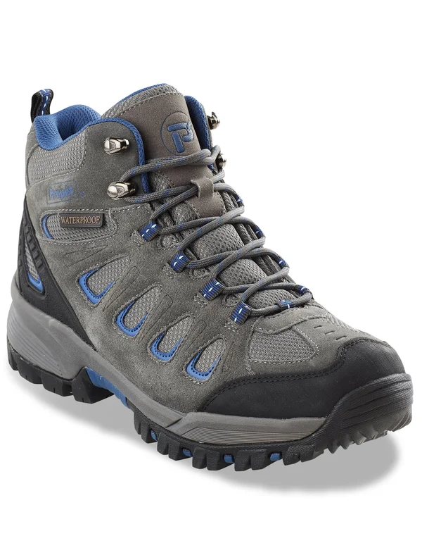 Propet Men's Ridge Walker Hiking Boot, Grey/Blue