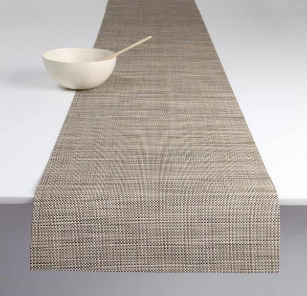 Chilewich Mini Basketweave Table Runner - Dark Walnut - 14 x 72