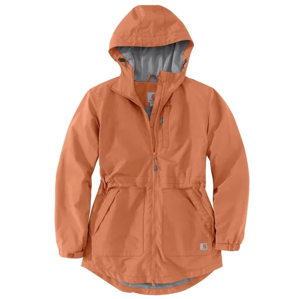 Carhartt Women's Rain Defender Hooded Lightweight Coat (XL Ginger)
