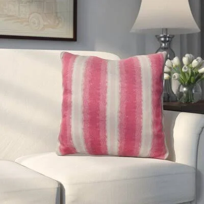 Hatch Sea Lines Indoor/Outdoor Throw Pillow Highland Dunes Color: Pink, Size: 18x22 H x 18x22 W