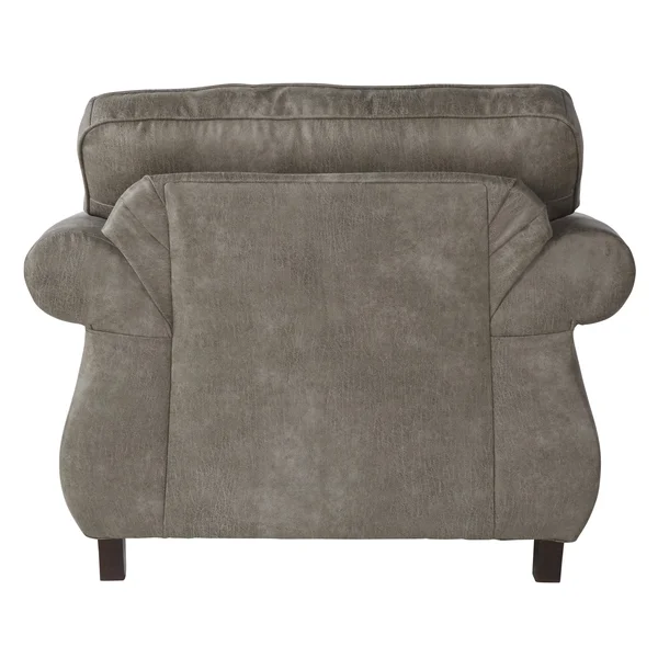Roundhill Furniture Leinster Faux Leather Upholstered Accent Chair Stone Gray