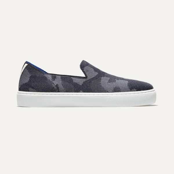 Rothy&s Grey Slip-On Sneakers, Grey Camo, Size 9
