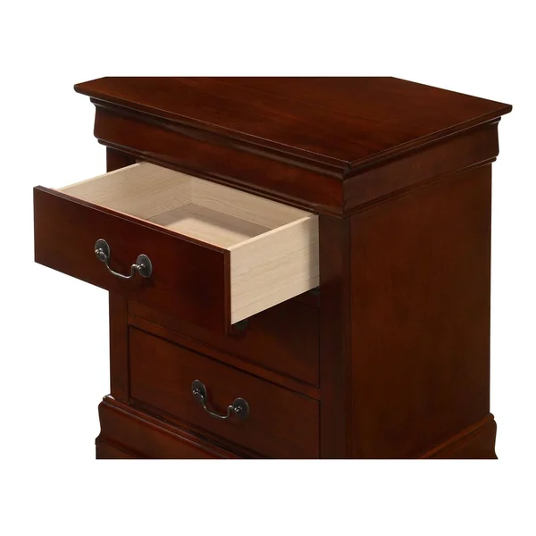Glory Furniture Louis Phillipe G3150-3N 3 Drawer Nightstand - Black