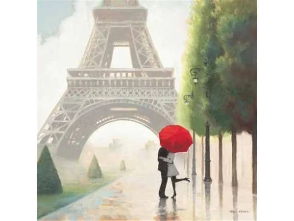 Tangletown Fine Art 'Paris Romance II' by Marco Fabiano Painting Print on Wrapped Canvas