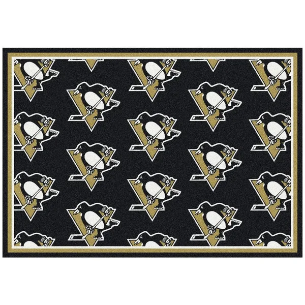 NHL Pittsburgh Penguins 5& 4x22 x 7& 8x22 Repeat Area Rug Multi
