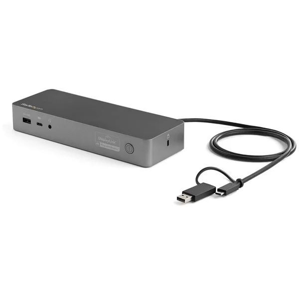 StarTech.com USB-C & USB-A Dock with Hybrid Universal Laptop Docking Station with 100W Power Delivery with Dual Monitor 4K 6