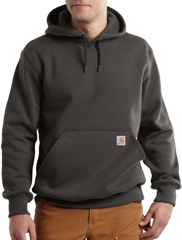 Carhartt Men's Rain Defender Paxton Heavyweight Hooded Sweatshirt, Peat, Large