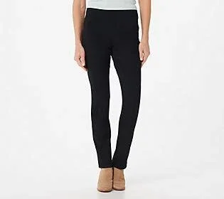 Belle by Kim Gravel Flexibelle Tummy Smoothing Jeans w/ Seams, Size Plus 24, Black