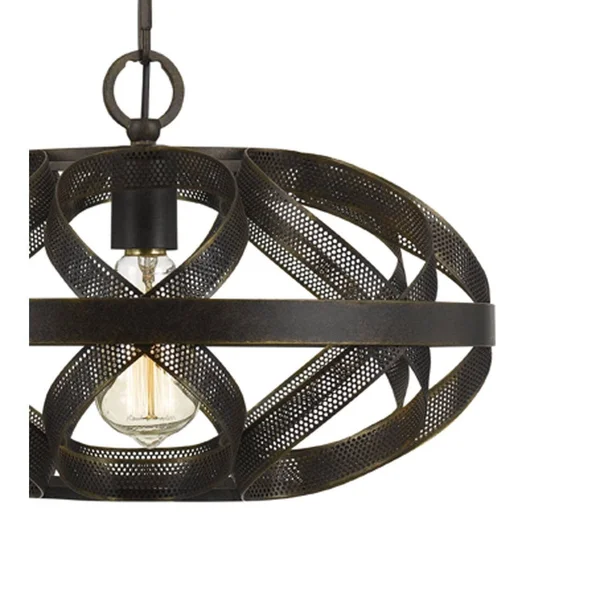 10.25x22 Metal Alma Mesh Pendant Chandelier Dark Bronze - Cal Lighting