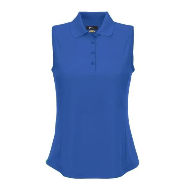 Greg Norman Women's Protek Micro Pique Sleeveless Polo - Black - Small