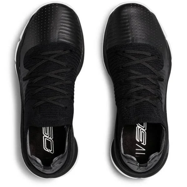 Under Armour Curry 4 Low Black Men's Basketball Shoes, Size: 9.5