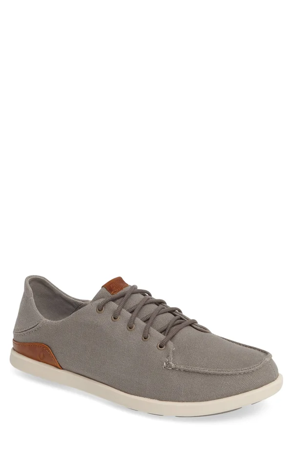 Olukai Manoa Shoe - Men's Fog/Mustard - 8.5