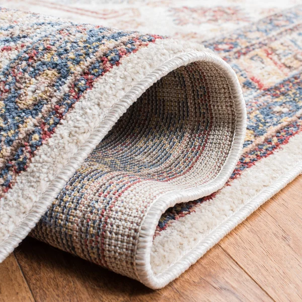 Safavieh BIJ653B-5SQ Square Traditional Bijar Area Rug Royal & Ivory - 5 x 5 ft.